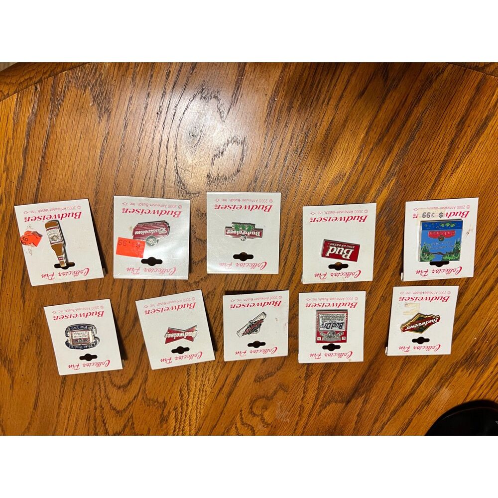 10 vintage 200 Budweiser collector hat pins